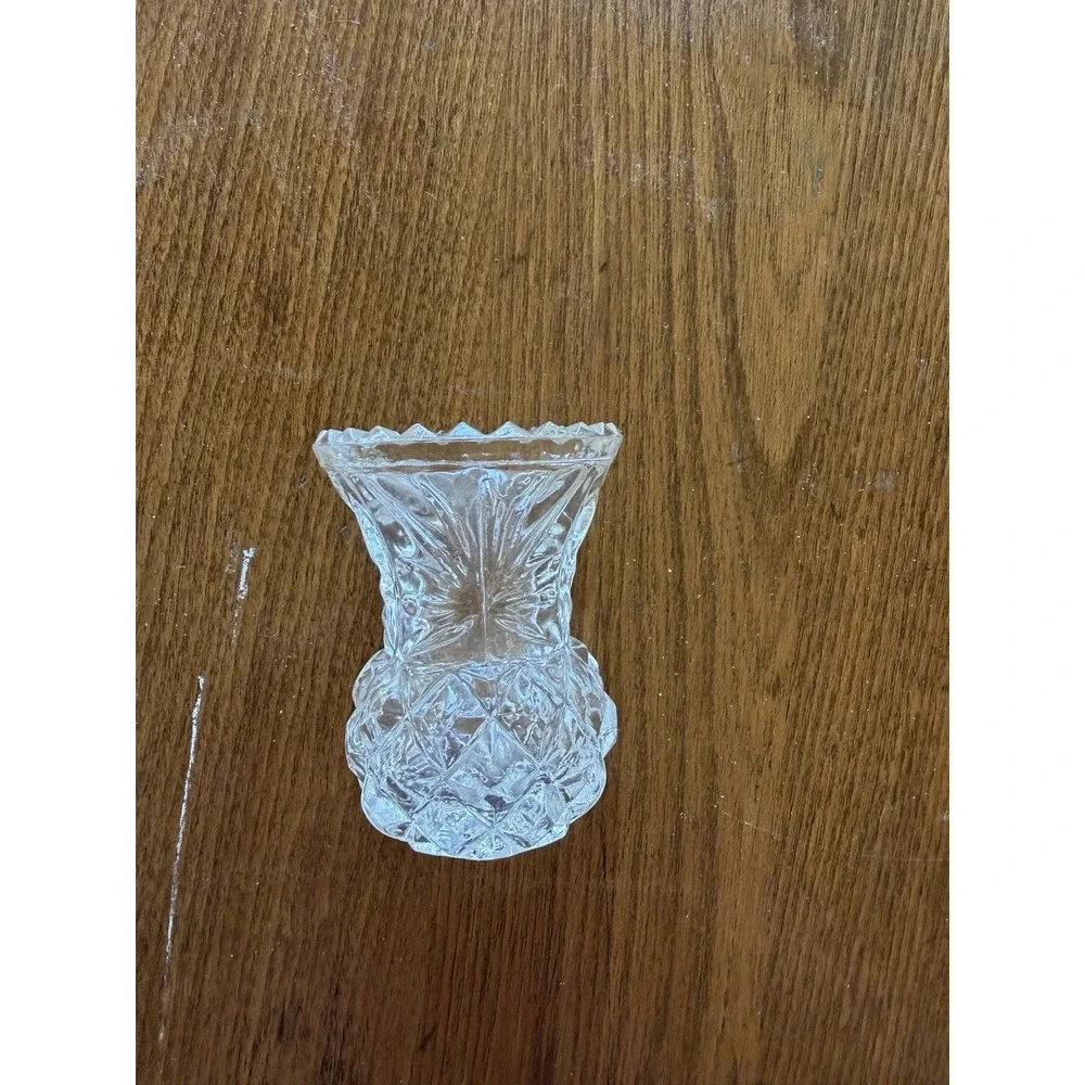 Vintage Kristal Zajecar Crystal Toothpick Holder Mini Bud Vase Yugoslavia 2.5